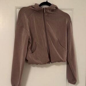 Lululemon Athletica Taupe Zip-Up Hoodie